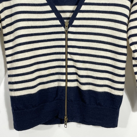 J. Crew Merino Stripe Zip Cardigan - Picture 4 of 9